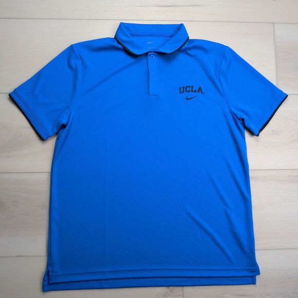 Nike Other - Nike UCLA‎ Bruins Dri-Fit Polo Shirt Mens Large Blue Embroidered Logo
